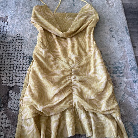 Mistress Rocks Olive Print Ruffle Mini Dress - Picture 3 of 4